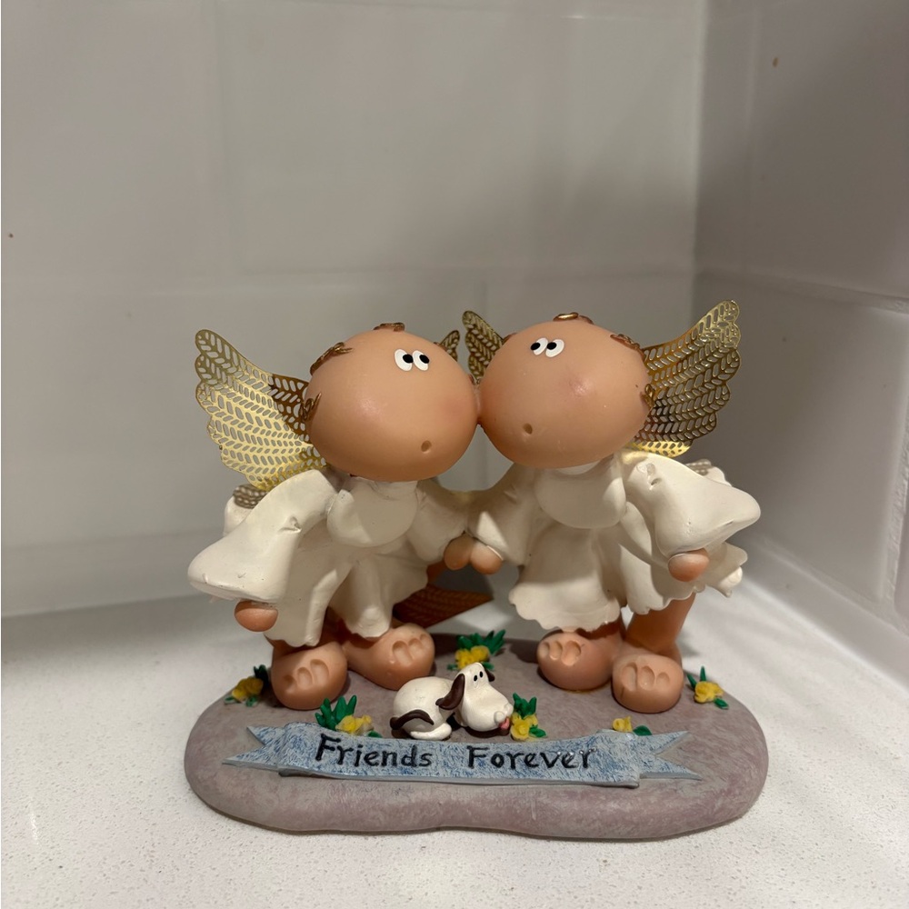 Vintage Angel Cheeks Friends Forever Figurine